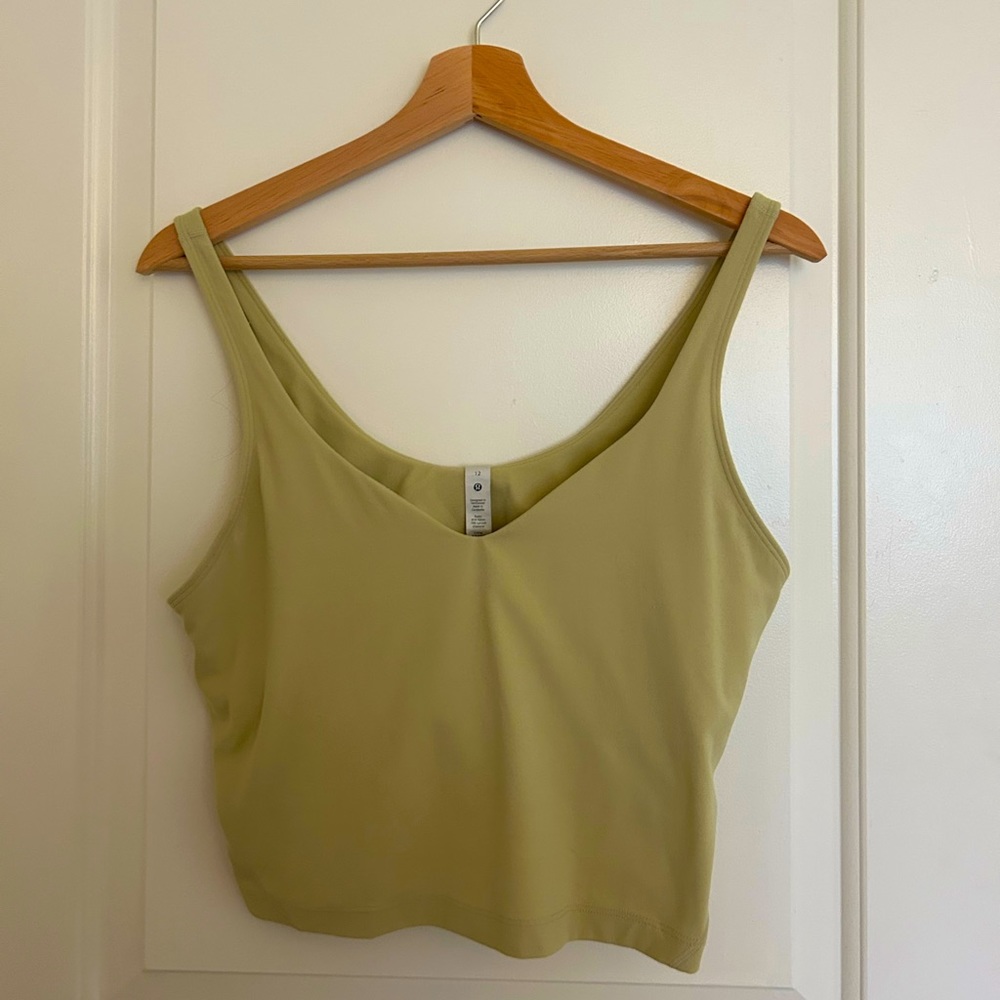 lightly worn dew green lululemon align tank